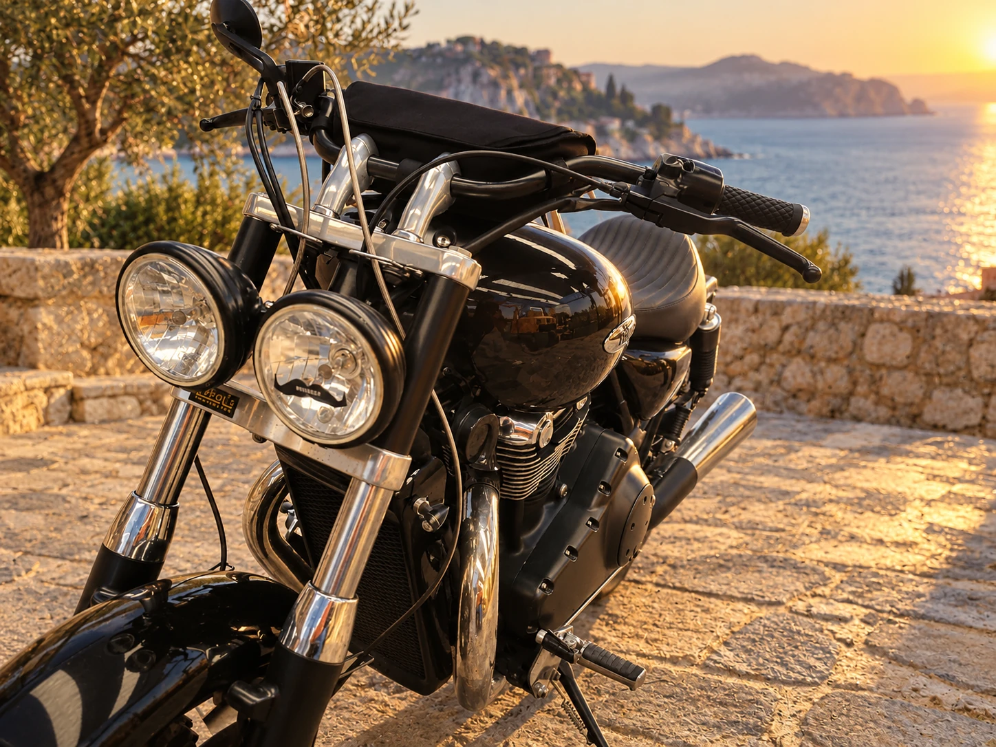 Triumph: vista anteriore a tre quarti